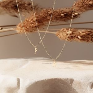 Gran oferta, collar de <span class=keywords><strong>runas</strong></span> vikingas, colgante de <span class=keywords><strong>runas</strong></span>, regalo para ella, amuleto de mitología nórdica, collar nórdico, regalo de Navidad, alfabeto vikingo - Product Image 2