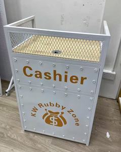 Mostrador de Recepción Comercial de Metal Moderno Personalizado y Mostrador de Caja para Salón de Belleza y Tiendas de Ropa - Product Image 1