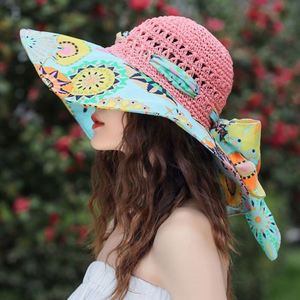 Chapeau de soleil Fedora à large bord pour la plage et le bord de mer, respirant, tendance estivale, idéal pour les vacances et les sorties - Product Image 6