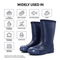 Bottes de travail de sécurité en EVA en gros, avec embout en acier, qualité alimentaire, imperméables, logo personnalisé, bottes de pluie industrielles