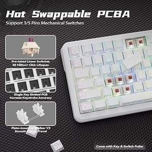 Clavier de jeu mécanique sans fil ATTACK SHARK X85PRO, clavier de jeu magnétique tri-mode, clavier de jeu avec éclairage RVB - Product Image 6