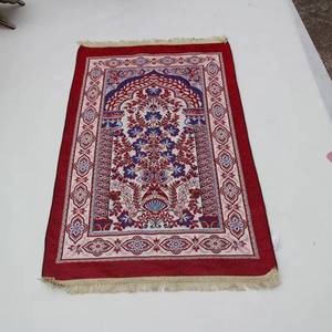 Alfombra de oración musulmana de chenilla gruesa y tejida, lavable y duradera, para el hogar. - Product Image 1