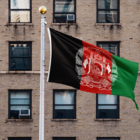 Drapeau afghan Drapeau en polyester de taille personnalisée Drapeau national afghan mondial 3x5ft pour diverses activités