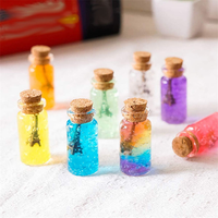 5ml 8ml 10ml 15ml Mini-Glasflaschen mit Korkverschlüssen, Klare Kleine Glasgläser, Winzige Wunschflaschen für DIY-Basteleien und Hochzeitsgeschenke