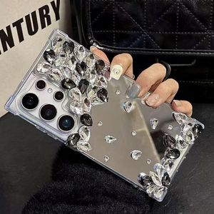 <span class=keywords><strong>Custodia</strong></span> di lusso in cristallo per Samsung per <span class=keywords><strong>Galaxy</strong></span> S25 Ultra S24 Plus scintillante diamante copertura a specchio per A55 Mobile - Product Image 4