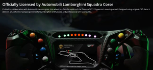 Volant de simulation de course MOZA Lamborghini ESSENZA SCV12 neuf et original, avec poignée en daim et fixation rapide en aluminium, vente en gros - Product Image 2