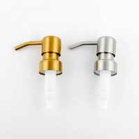 Distributeur de savon liquide en métal, pompe à savon de 28 mm, 400 unités, en acier inoxydable, couleurs argent mat et brillant