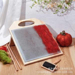 Soporte de madera para cepillo de peinar y mezcla de lana, para tablero de hilar fibra y hilo doméstico con soporte textil ajustable - Product Image 3
