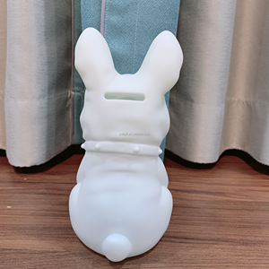 Kartun DIY Resin kerajinan cairan lucu Perancis Bulldog bulan cahaya vinil celengan anjing rumah ornamen DIY cairan anjing untuk kegiatan anak-anak - Product Image 4