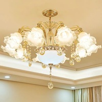 Lustre suspendu moderne et simple de Guangzhou, à économie d'énergie, à intensité variable, vente en gros, grand lustre en cristal pas cher pour mariage, maison et bureau