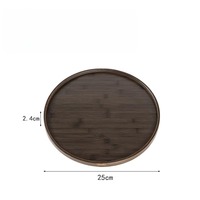 Tendance du moment : Assiettes de service en bambou naturel, tailles personnalisées, style simple, pour plats, desserts, café, thé – Bois poli durable et jetable