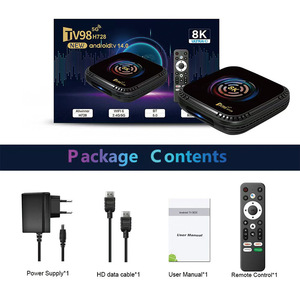 Thông minh Wifi 6 DDR3 4GB eMMC 32GB 64GB Set Top Box Allwinner h728 Quad Core 8K siêu <span class=keywords><strong>HD</strong></span> phương tiện truyền thông Máy nghe nhạc tv98 h728 <span class=keywords><strong>Android</strong></span> 14 TV Box - Product Image 4
