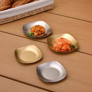 Stainless Steel <b>Sauce</b> Dish Square 304 Kimchi Plate For Restaurant Hotel Party Use - Product Image 1