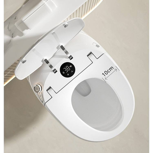 Nouveau modèle 2026 – WC intelligent mural monobloc au design moderne avec bidet intégré, réservoir d'eau intégré, siphon en P et télécommande - Product Image 2