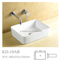 KD-01GBE Lavabo de luxe pour hôtel, design doré, forme rectangulaire, pour comptoir, lavabo de buanderie pour laver les vêtements, Chaozhou