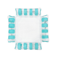 Fauteuil flottant gonflable Mart 104 cm en PVC transparent à paillettes, transat de piscine, hamac aquatique avec siège en filet pour adultes et enfants