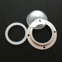 Diffuseur de lumière LED Cob Highbay 120 degrés 50 mm 50 W, lentille convexe pour éclairage LED