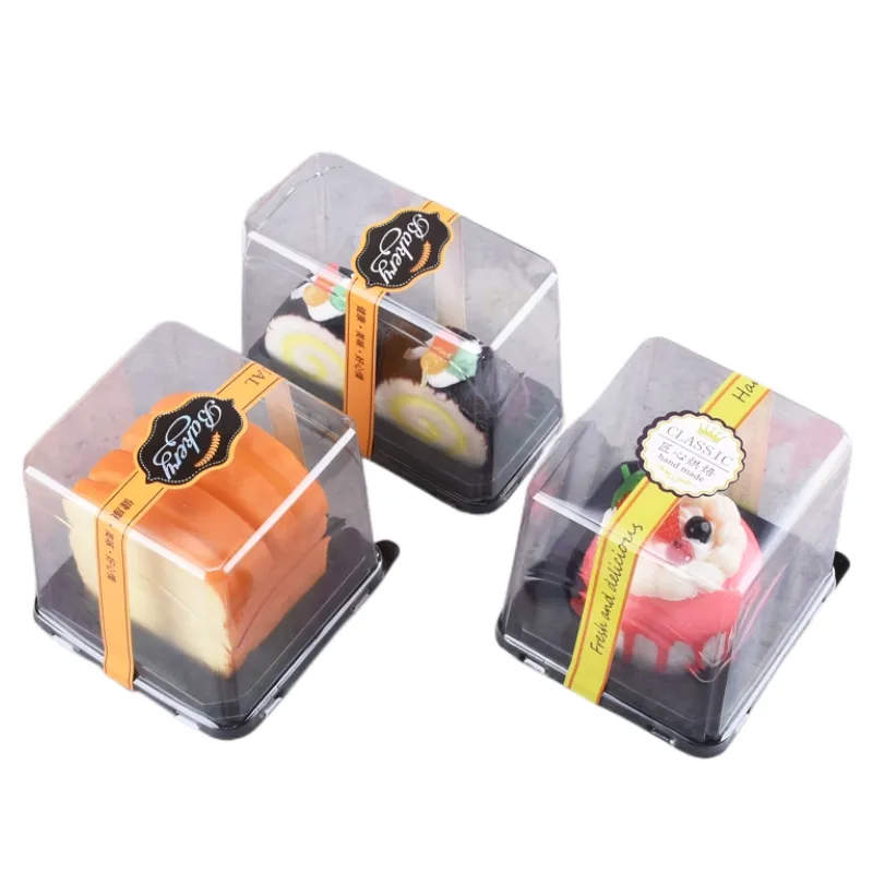 Wholesaler Mini Cake Box Clear Plastic Mini Cupcake Muffins Box Cookies Dessert Doughnut Box With Transparent Plastic Lid