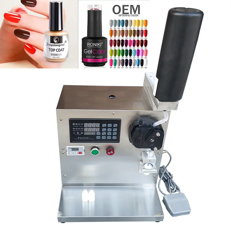 Máquina automática de enchimento de líquido quantitativo para esmalte, bomba peristáltica para perfume e cosméticos, essência de 5-50ml