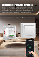 Module d'interrupteur mural intelligent WiFi à contact sec électrique, relais d'entrée AC 100V-240V, prise universelle pour maison, hôtel, garage