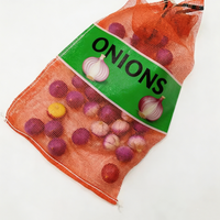 Op maat gemaakte verpakkingen voor landbouwproducten, groenten en fruit, rode PP-mesh zakken 20kg 25kg 30kg 45kg 55kg voor wortelen