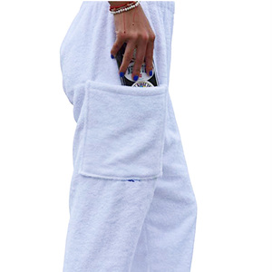 Pantalon-serviette portable <span class=keywords><strong>en</strong></span> coton éponge pour nageurs, idéal pour la plage, les centres de villégiature, la navigation de plaisance, la douche et la piscine - Product Image 6