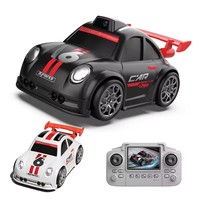 Voiture RC miniature SMRC C6 1:64 avec caméra intégrée et écran, vidéo en temps réel, télécommande, véhicule de course à dérive en intérieur pour enfants