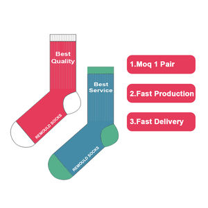 Сделанные на заказ носки с вышивкой, промо-вышитые вязаные носки с логотипом на заказ - Product Image 1