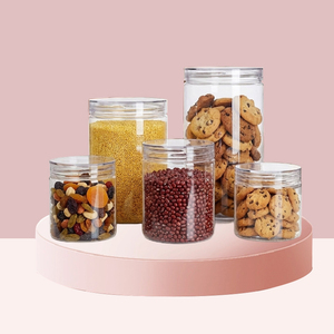 ขวดใส่อาหารสัตว์เลี้ยงแบบพกพา ผลิตจากพลาสติก PP ทนทาน พร้อมฝาปิด โปร่งใส สำหรับแมวและสุนัข  ภาชนะพลาสติกเปล่า - Product Image 2