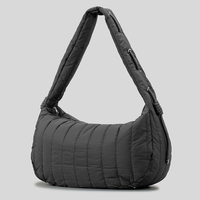 Sac à bandoulière matelassé en nylon durable et coton, sac hobo de créateur, sacs à main de luxe tendance, sac fourre-tout matelassé pour femme