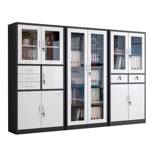 <strong>Hot</strong> <strong>Sale</strong> Modern 4-Door Metal Office Furniture Filing <strong>Cabinet</strong> Glass Door Steel Lemari Besi Archivad File Filling <strong>Cabinet</strong> - Product Image 1