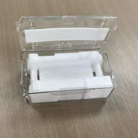 Boîte à montres RTS avec insert en mousse, étui de rangement en plastique transparent avec logo personnalisé, résistant aux chocs et aux chutes, fente pour carte