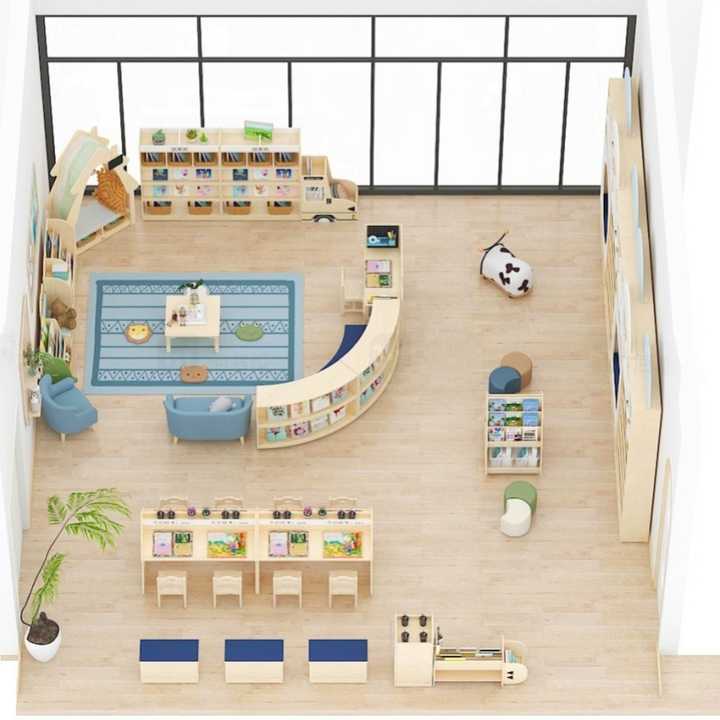 Chiquitos ticari anaokulu okul öncesi ahşap Set çocuk sınıf ahşap okul ...