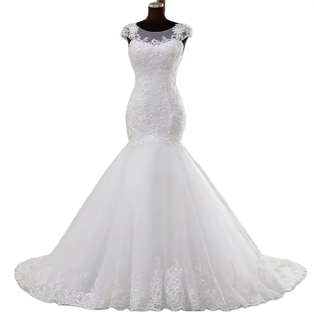 Mermaid wedding dress luxury wedding dresses for women 2022 lace white beaded sequin long train wedding dresses