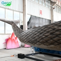 Model Paus Sperma Animatronik Ukuran Asli Gecai, Hewan Laut Robotik Silikon untuk Akuarium, Taman Hiburan, dan Museum