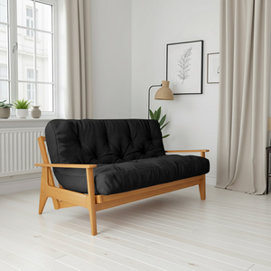 Современная складная кровать-платформа из массива дерева в минималистичном стиле, полноразмерная, для арендаторов, оптовая продажа - Product Image 6