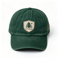 Casquette en toile de coton lavée avec patch en lettres tissées personnalisé, casquette vintage souple non structurée pour le camping et la randonnée en plein air, unisexe