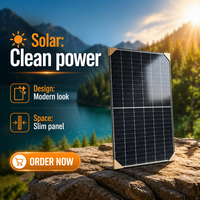 Panneau solaire bifacial 550W PERC demi-cellule double vitrage tout noir module photovoltaïque 2278x1134x35mm montage sur toit