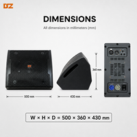 Système de sonorisation pour scène, moniteur de scène en bois de 12 pouces, 8 ohms, équipement audio pour spectacles en direct