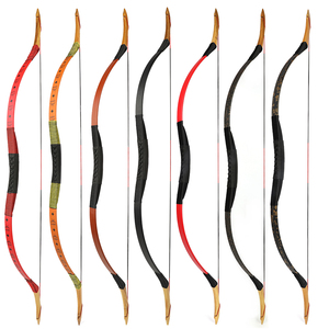 Arco recurvo de madera de 56 pulgadas, 20-50 libras, arco tradicional laminado de una pieza, arco largo para caza, práctica y tiro al blanco. - Product Image 4