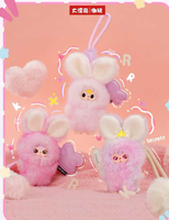 Original Baby Three Super Mini Conejo de Peluche Lindo Animal Colgante Muñeco Figura Decorativa Llavero Cajas Sorpresa Unisex