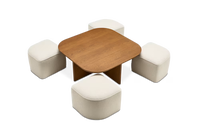 Meubles de maison au design moderne personnalisé, table gigogne en bois, ensemble de tables basses en bois massif