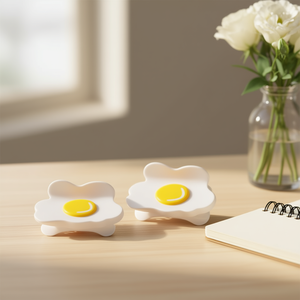 Pinza para el pelo Angelina Sunny Side Egg Claw de 7,8 cm, accesorio para el cabello de plástico para mujer, estilo informal de dibujos animados - Product Image 5