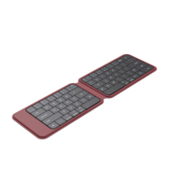 Clavier sans fil pliable avec pavé tactile intégré, touches à mécanisme ciseaux, rechargeable, ultra-fin, USB Type-C, design mince