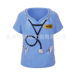 Portaplumas de uniforme de enfermera, organizador de escritorio artesanal de resina para uso en el hogar y la oficina - Product Image 5