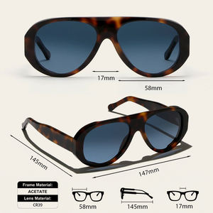 TFB 아세테이트 원형 프레임 남성 패션 럭셔리 선글라스 UV400 레트로 빈티지 럭셔리 쿨 고품질 최신 선글라스 - Product Image 4