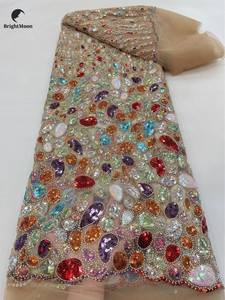 Kain Tulle Mewah Berwarna-warni dengan Permata, Payet Transparan, Rhinestone, dan Renda Berhias Manik-manik - Product Image 4