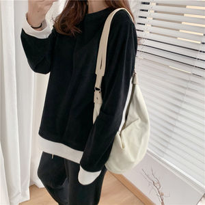 Maglietta <span class=keywords><strong>in</strong></span> <span class=keywords><strong>Velluto</strong></span> e Pile per <span class=keywords><strong>Donna</strong></span>, Tendenza Autunno-Inverno, Ideale per lo Shopping del Weekend - Product Image 4