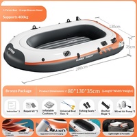 Kayak gonflable en PVC épaissi pour la pêche en famille en plein air, bateau résistant à l'usure pour 5 personnes, petit bateau gonflable