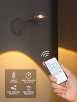 Nouvelle Lampe Murale Intérieure Sans Fil à LED Rechargeable avec Détection Intelligente du Corps Humain, Télécommande et Fonction Lampe de Vitrine